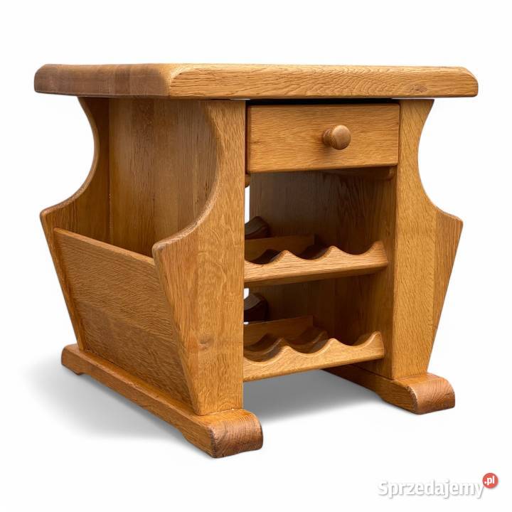 Stolik stojak na wino gazetnik lite drewno mebel
