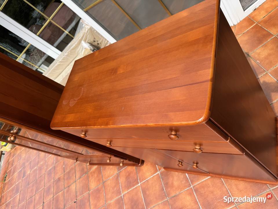 Komoda sosnowa drewniana Skalik kolor olcha Sulbiny