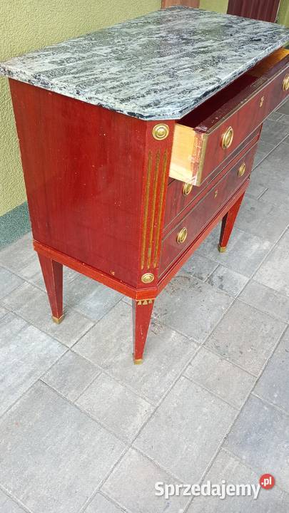 Komoda marmur intarsja Gustawiański XX w