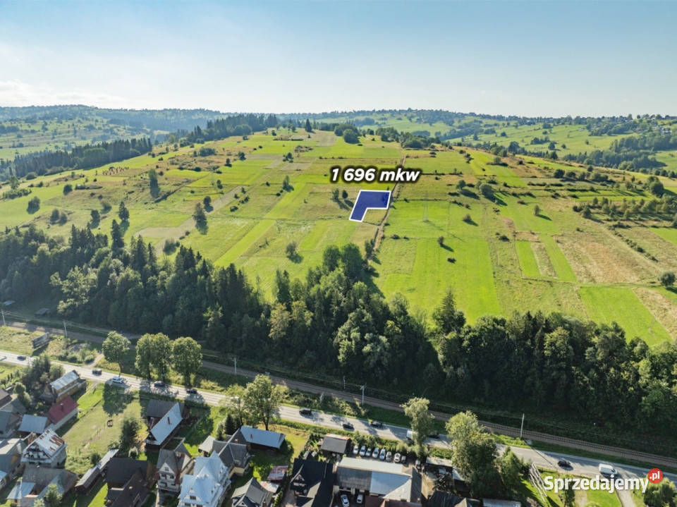 Działka z WZ pod zabudowę zagrodową Biały 1696m2 Biały Dunajec