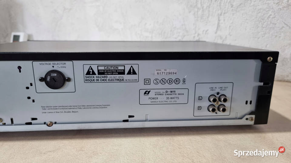 Magnetofon catette deck Sansui DW11 D W 11 Międzychód