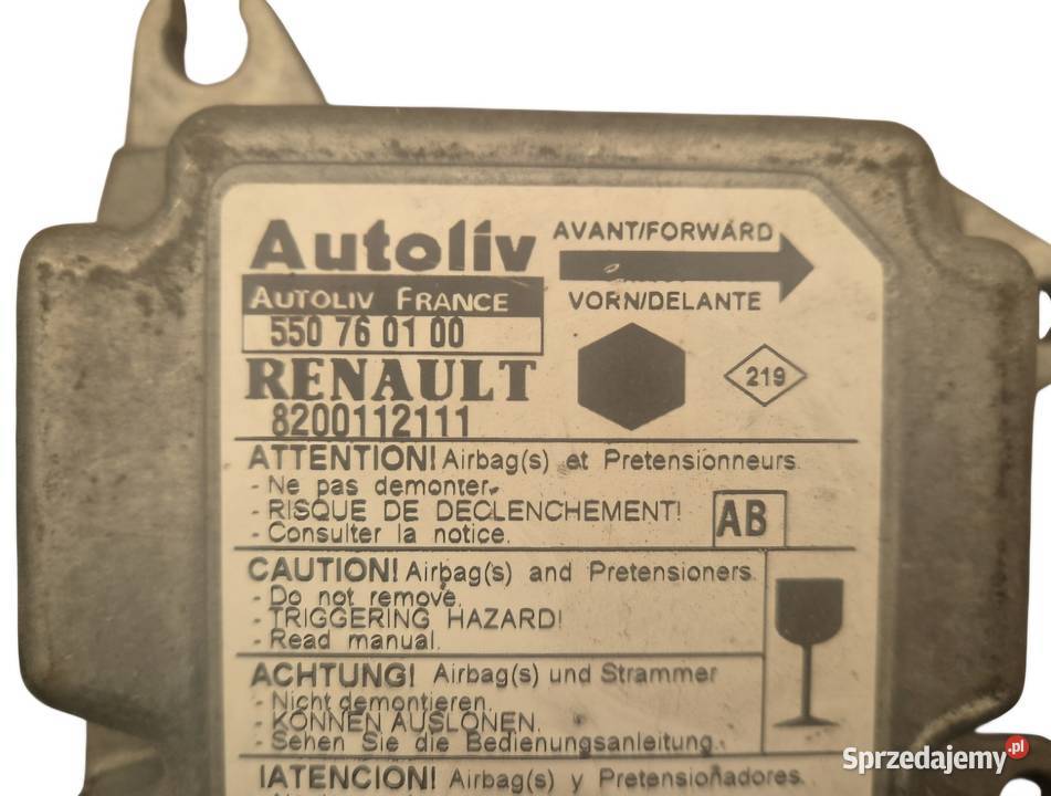 MODUŁ SENSOR PODUSZEK POWIETRZNYCH AIRBAG osobowe Motoryzacja