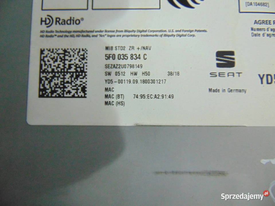 radio mib 2 seat leon III lift cupra fr komplet Bochnia