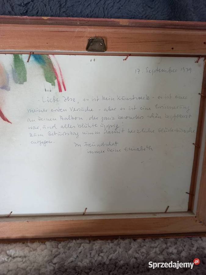 Obraz olejny Elizabeth Luster z 1979r lubuskie Gorzów Wielkopolski sprzedam