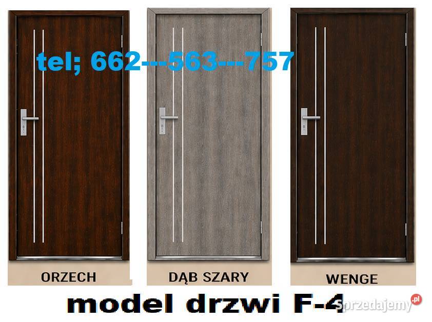 Drzwi zewnętrzne wejściowe z montażem