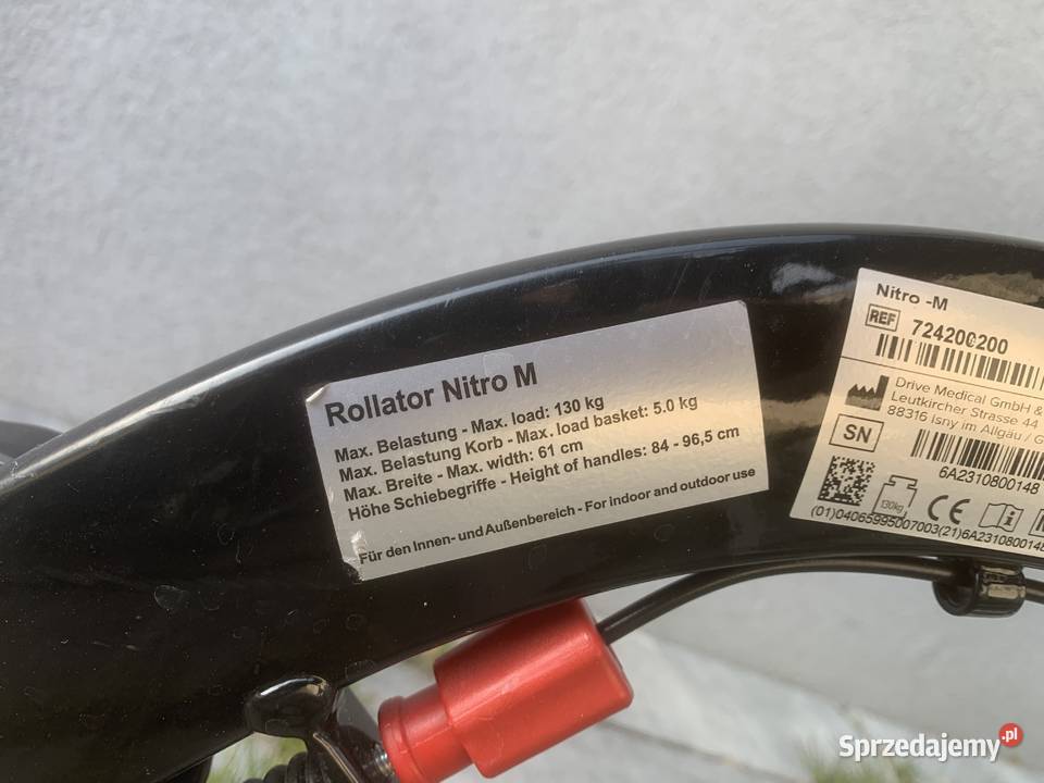 ROLLATOR CHODZIK REHABILITACYJNY DRIVE NITRO M Sprzęt rehabilitacyjny i ortopedyczny