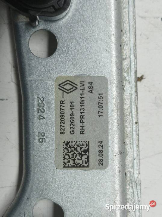MECHANIZM SZYBY PRAWY TYŁ EU 827209077R osobowe