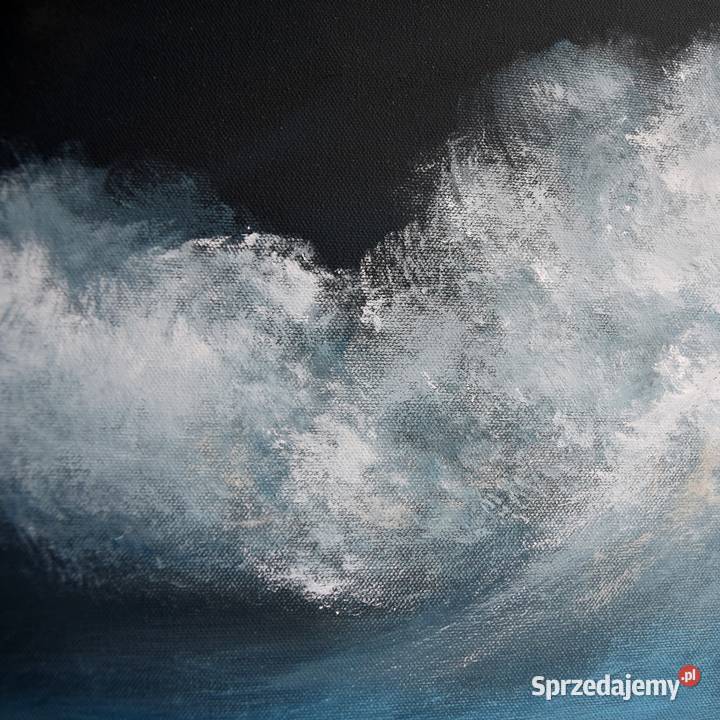 Burzowe niebo nowoczesny pejzaz morski obraz Malbork sprzedam