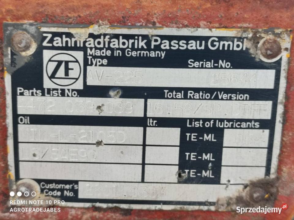 Most napędowy AV225 25644 Zettelmeyer ZL602 wielkopolskie Wilkowo