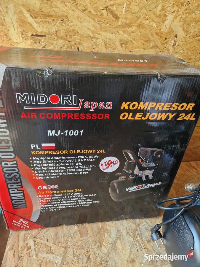 SPRĘŻARKA Kompresor Olejowy 24L 8BAR Midori Głogowa sprzedam