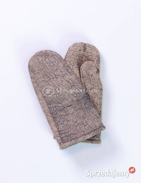 Beżowe o marmurkowej fakturze rękawiczki męskie Szaflary