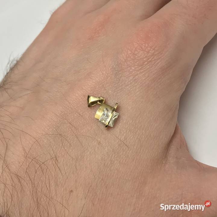 Złoty WISIOREK zawieszka 585 14K cudowny KAMIEŃ złote Warszawa