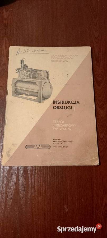 DTR instrukcja obsługi sprężarka typ WANW miękka Kraśnik