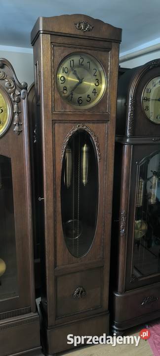 Lenzkirch 1895 r zegar stojący piękny gabinetowy Antyki małopolskie Kwaczała