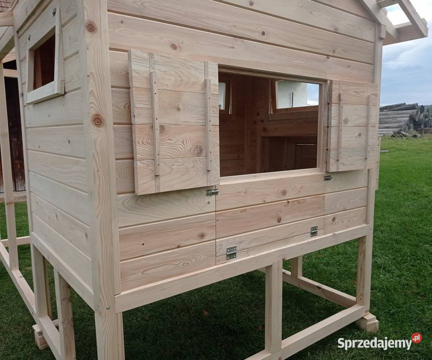 Kurnik drewniany woliera kury