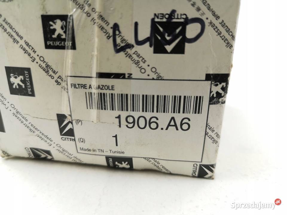 FILTR PALIWA CITROEN BERLINGO 2011 1906A6 1906A6 Motoryzacja sprzedam