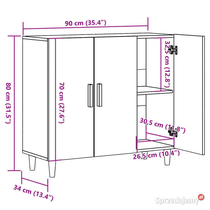 Szafka dąb artisan 90x34x80 materiał Warszawa sprzedam