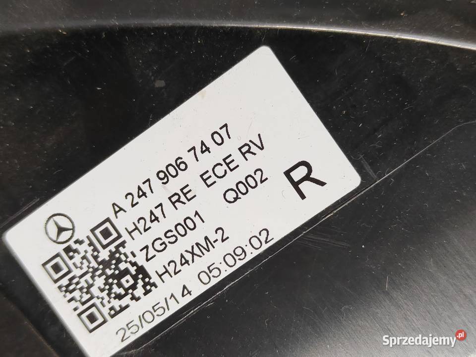 Lampa Tylna Prawa Mercedes GLA W247 Lift 23 wielkopolskie Pleszew