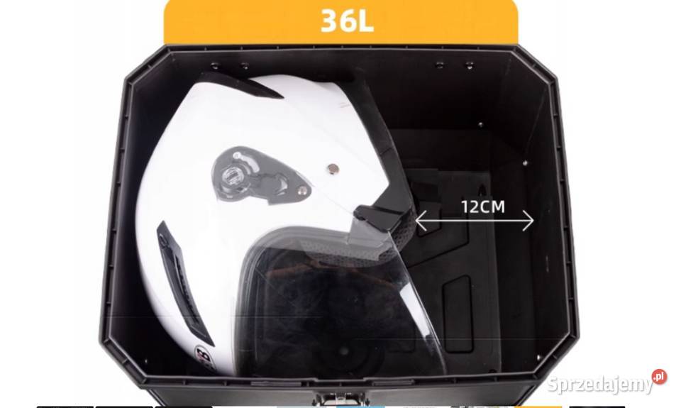 KUFER BAGAŻOWY CENTRALNY CZARNY 36 L Z PŁYTĄ