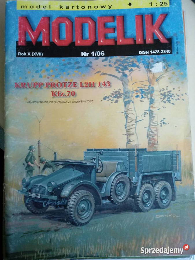 Modelik 106 KRUPP PROTZE L2H 143 Kfz70 podkarpackie Rzeszów