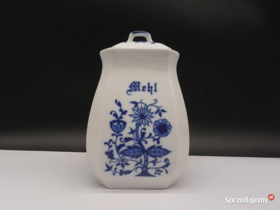 Pojemnik porcelanowy na mąkę MEHL Mąka Wzór Porcelana i szkło Antyki, Sztuka, Kolekcje Raszków