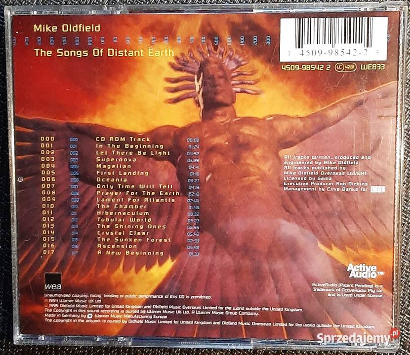 Znakomity Album CD MIKE OLDFIELD Album The Songs elektroniczna śląskie Katowice sprzedam
