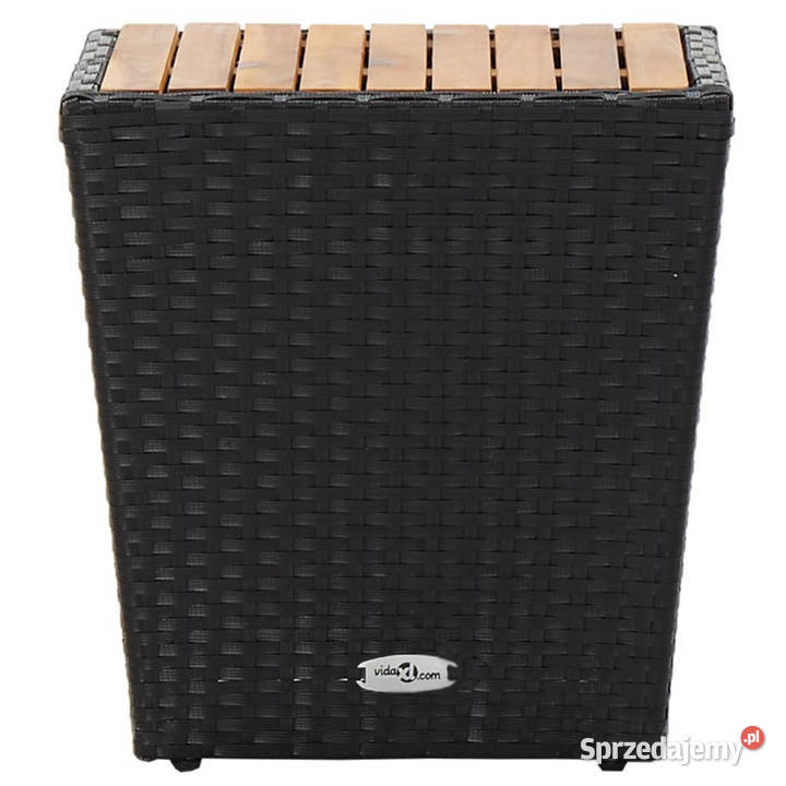 Stolik herbaciany czarny 415x415x43 rattan PE i Warszawa