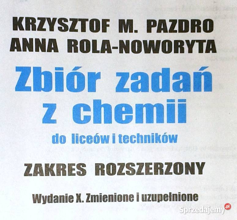 Zbiór zadań z chemii do liceów i techników Chełm