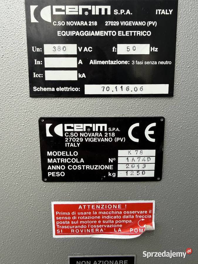 Cerim K78 TP Komputerowa ćwiekarka czubów Łaskarzew