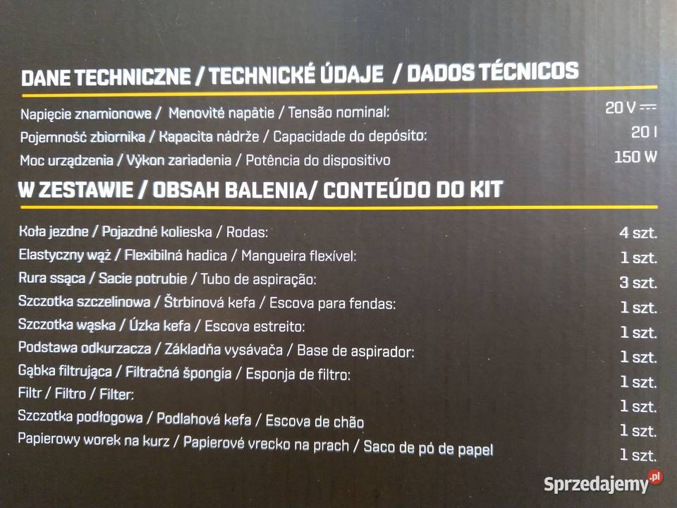 NAJTANIEJ Odkurzacz Akumulatorowy 20L Zabrze