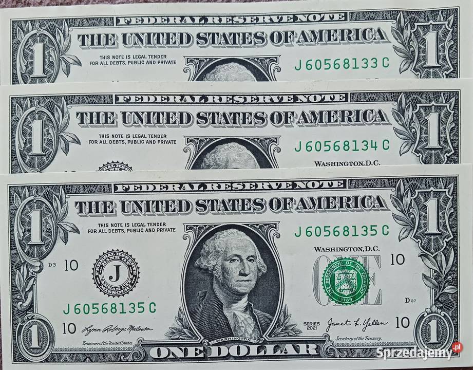 3 x 1 USA Washington Kansas CityMissouriJ2021 Numizmatyka Konin