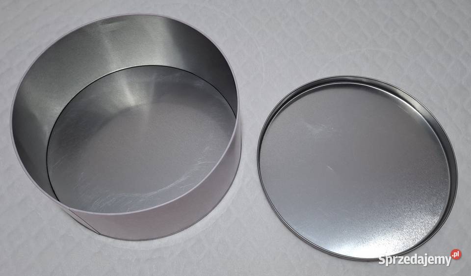 Metalowy okrągły pojemnik z pokrywką 22x105 Czeladź