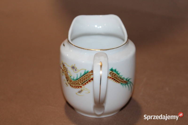 Porcelanowy mlecznik ręcznie malowany Lucky 1154 Szczecin