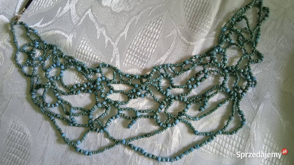 KOLIA NASZYJNIK Z TURKUSOWYCH KORALIKÓW Piła