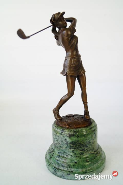 Figura z brązu rzeźba GOLFISTA gra w golfa Gizałki