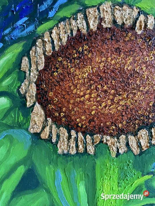 Obraz olejny na płótnie Słonecznik Łódź