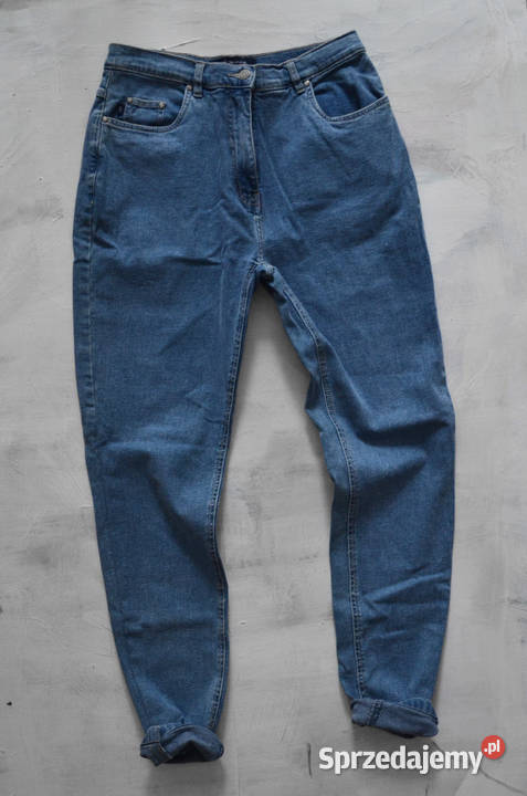 jeansy z wysokim stanem mom jeans L 40 mazowieckie