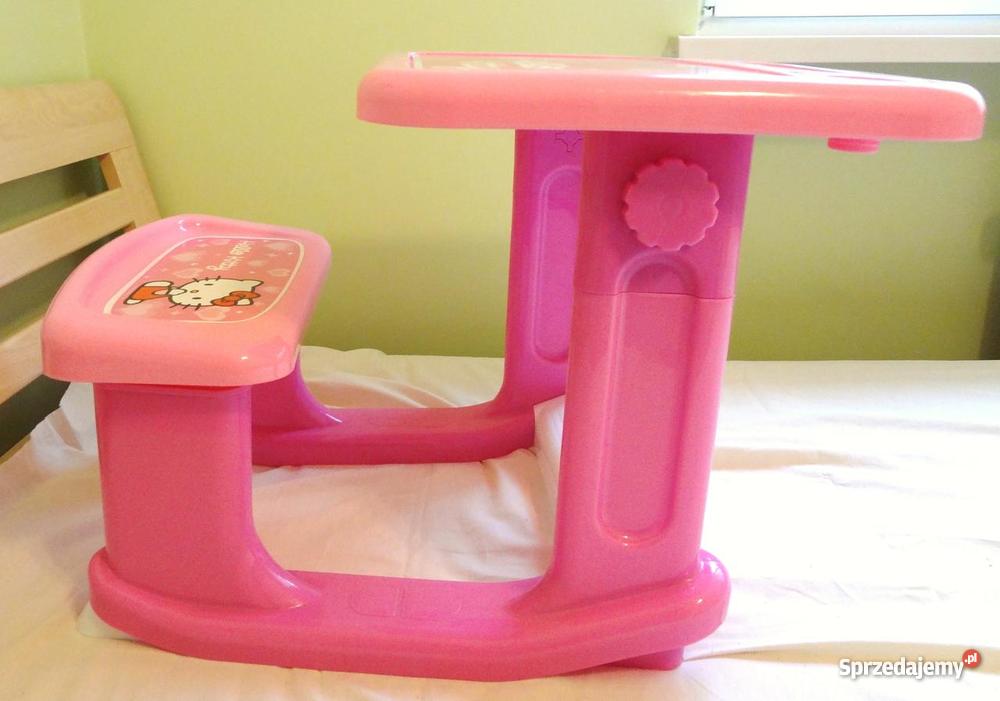 Różowe Biurko STOLIK Hello Kitty ŁAWECZKA z krze Bydgoszcz sprzedam