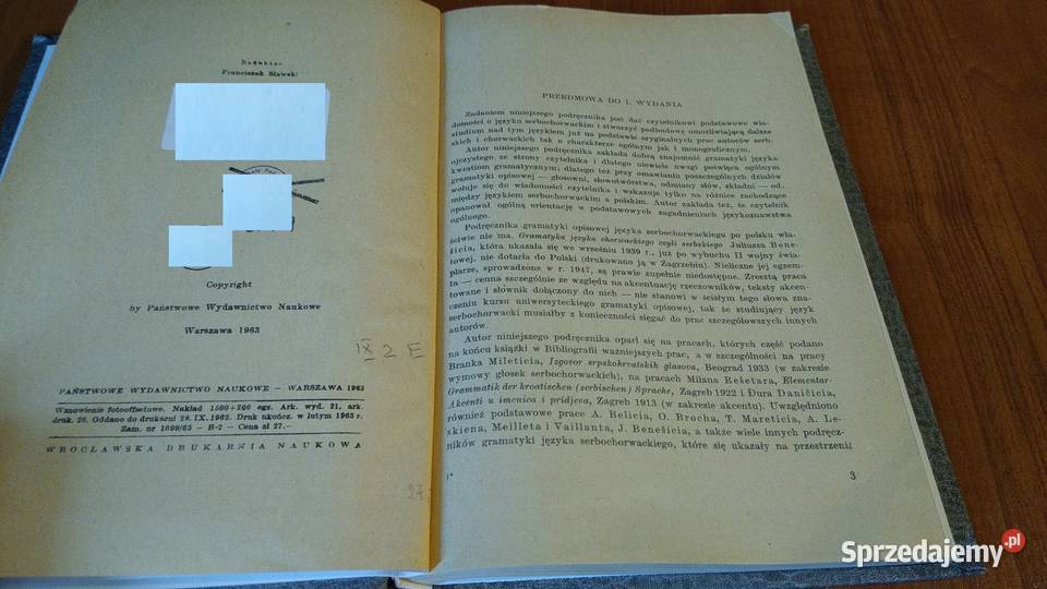 Gramatyka opisowa języka serbochorwackiego Vilim Rok wydania 1963 Gdańsk