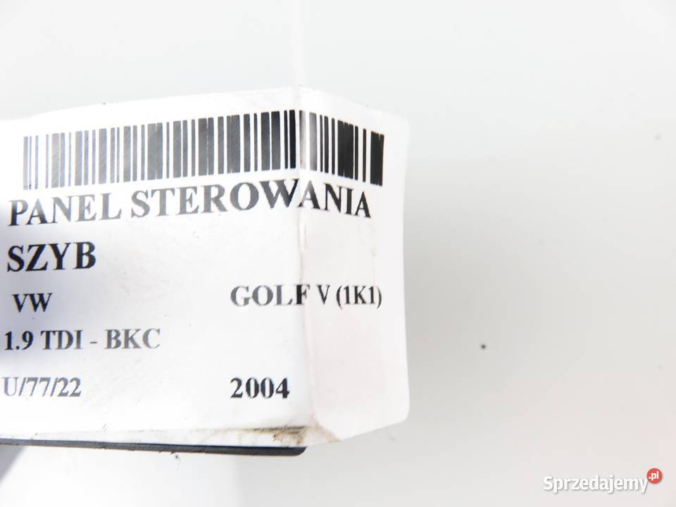 PANEL SZYB VW GOLF V 37SKV005 osobowe małopolskie