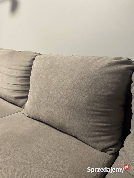 Narożnik szary rozkładana z funkcją spania i Cieśle