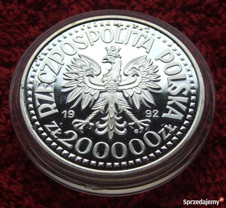 MONETA 200000 KRÓL WŁADYSŁAW WARNEŃCZYK 1992 Katowice
