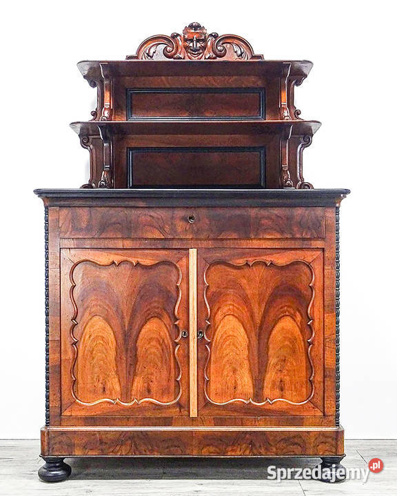 Francuski KREDENS orzechowy drewniana KOMODA z wielkopolskie Kalisz