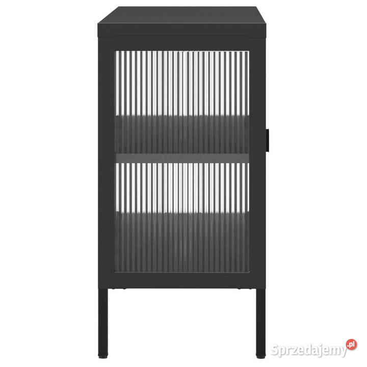 Szafka czarna 105x35x70 szkło i stal WM353002 Warszawa