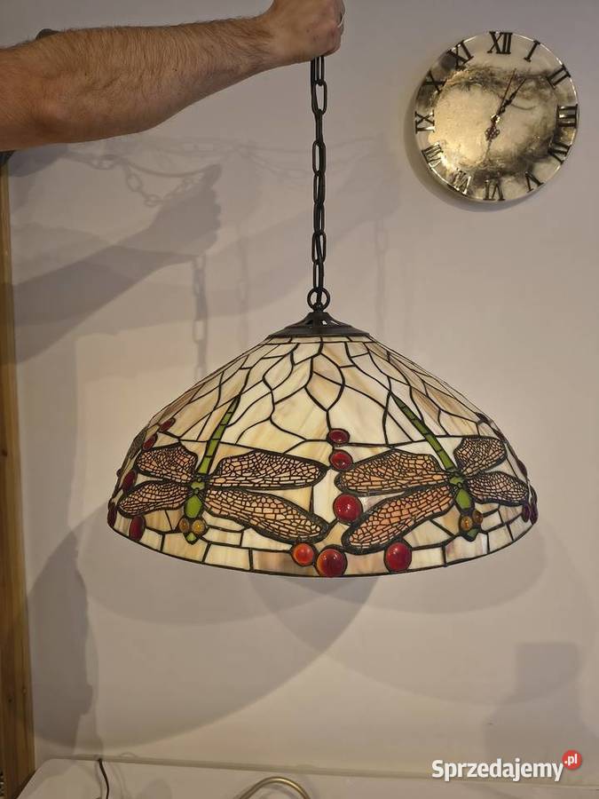 Tiffany lampa witrażowa wisząca ważki dolnośląskie Zaręba