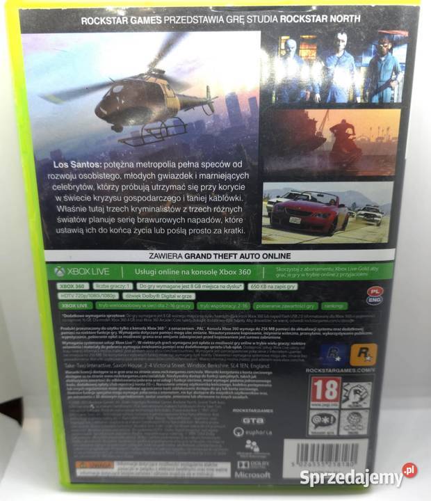 Gra GTA 5 Xbox 360 Elbląg