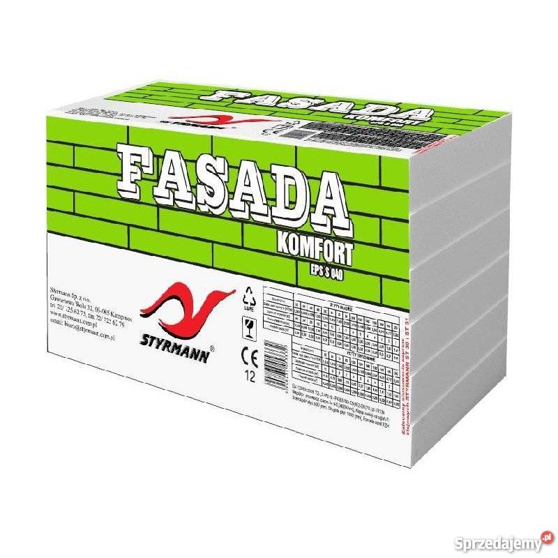 Styropian Styrmann Fasada Styr Komfort EPS S 040 mazowieckie Radom sprzedam