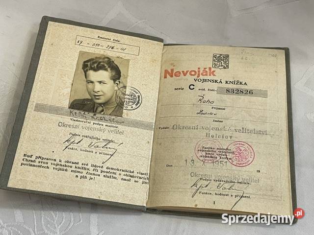 Czechosłowacka Książeczka Wojskowa 1951 SR Kraków