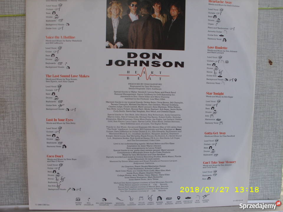 Rock LP DON JOHNSONHEARTBEAT Holland Wołów