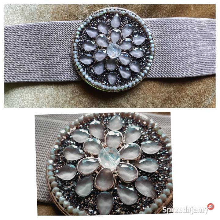 Pasek DamskiGUMA OZDOBNA BIŻUTERIA cekiny Paski Pątnów